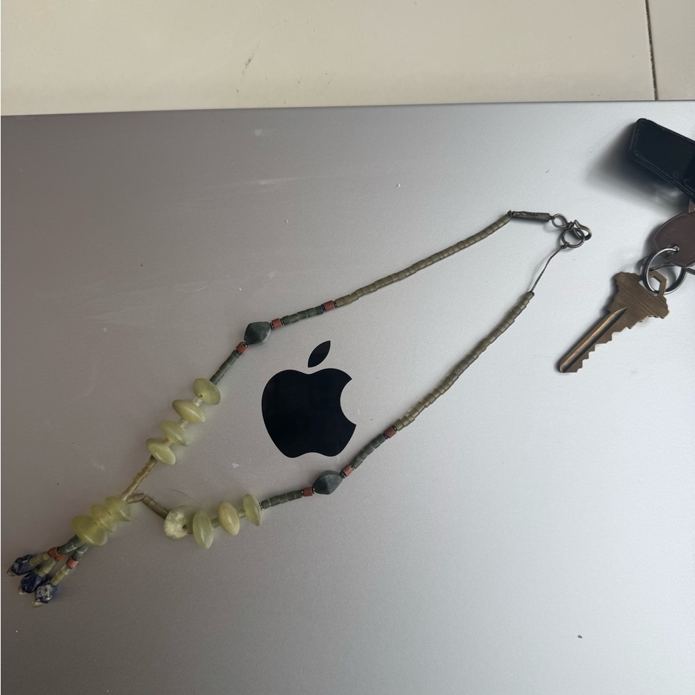 Beaded stone Necklace with Accents